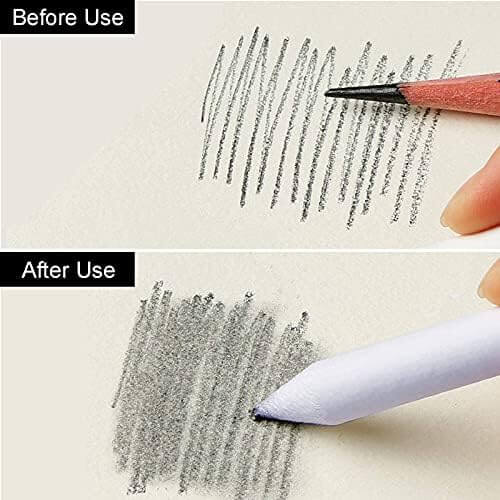 Sketching Kit - 22 Pcs Beginners Sketch & Drawing Tool KitArt Set -Includes 12 Graphite Pencils, 1Pc Kneadable Eraser, 1 Pc A5 Sketch Book, 1Pc Pencil Extender, 1 Sharpener & 6 Pc Blending Stumps