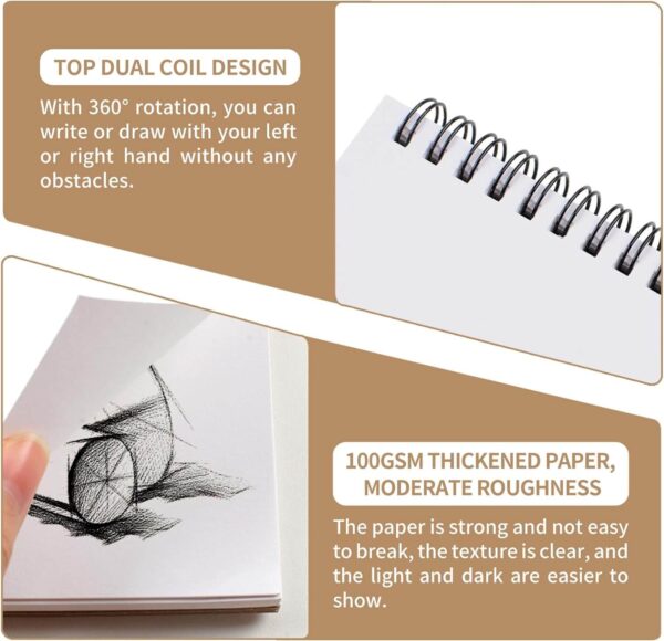 Sketching Kit - 22 Pcs Beginners Sketch & Drawing Tool KitArt Set -Includes 12 Graphite Pencils, 1Pc Kneadable Eraser, 1 Pc A5 Sketch Book, 1Pc Pencil Extender, 1 Sharpener & 6 Pc Blending Stumps