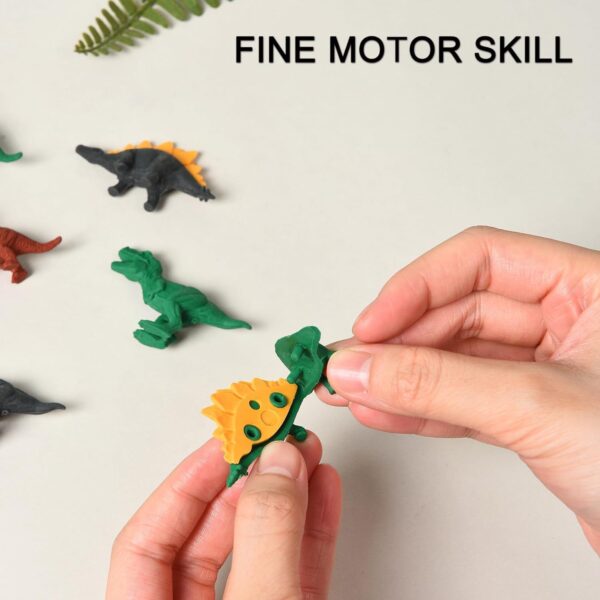 61-oLGC2GJL._SL1500_.jpg Set of 4 Miniature Unique Decoration Items Gifts for Kids Rubber Dinosaur Miniature Eraser Stationary Set for Kids Amazon.in Home & KitchenRufus AI