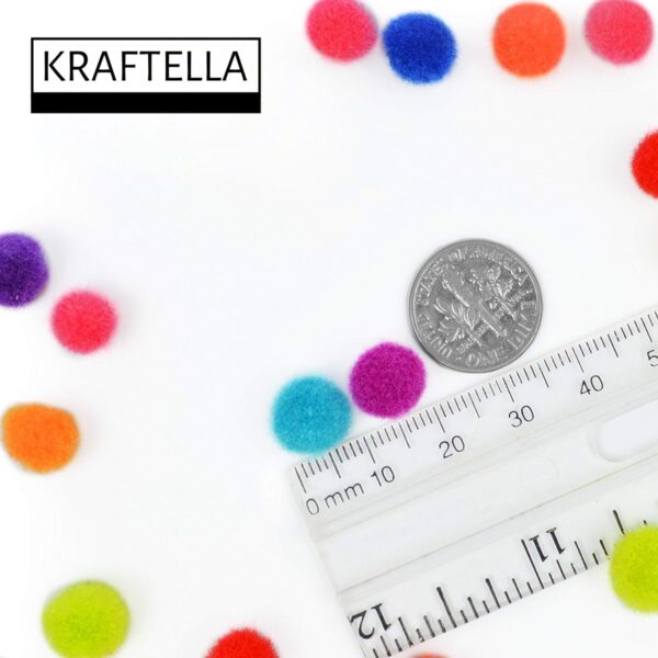 6125-NVFxmL._SL1200_.jpg Kraftella 1000 Pcs 1 cm Pom Poms Felt Balls in Bright & Bold Colors | Pompoms for Crafts & Decorations