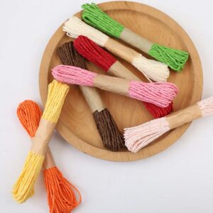 20 Pc Colourful DIY Paper Rope Threads for Various Art and Craft Projects and Decoration Ribbon Twisted Paper String Strap Wrapping for Packaging Gift Wrapping Twine 10 Meters