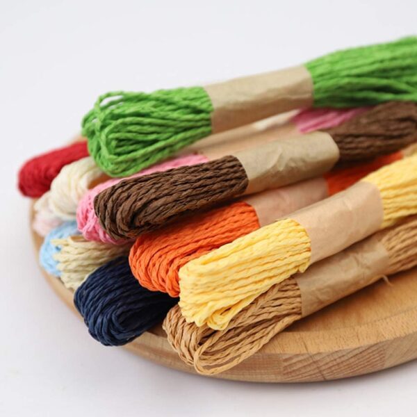 20 Pc Colourful DIY Paper Rope Threads for Various Art and Craft Projects and Decoration Ribbon Twisted Paper String Strap Wrapping for Packaging Gift Wrapping Twine 10 Meters