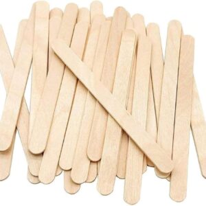 KRAFTELLA Ice Cream Sticks for Crafts and Projects - Natural Wood, Wax Sticks, Popsicle Crafts for Kids, Wooden Sticks for Crafting (100)