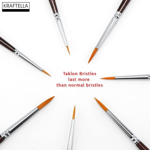 KRAFTELLA 7 Art Brush Set for Artists Painting Brushes Professional Round
