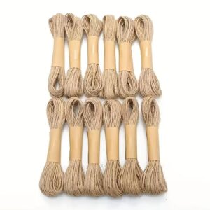 Natural Color Jute Cord Rope Set of 8-10 Meters Each 2mm Thickness, Jute Rope for Art and Craft, Jute Strings for Kids School Projects, Jute Twine for Crafts Making, Gift Packing and Decorations