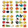 48-Piece Wooden Nature Theme Magnets Set - Multicolour Fridge Magnets for Home Decor, Office, and Kitchen Organization - Tree, Leaf, and Wildlife Design Magnets-Assorted