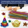 100 Pipe Cleaner Flexible Wired Fibre Chenille Stems 12 inch Multi Color for Hobby Crafts, Scrapbooking, Assortment for Art, Jewelry Making, Craft Projects - DIY Supplies (Glitter)