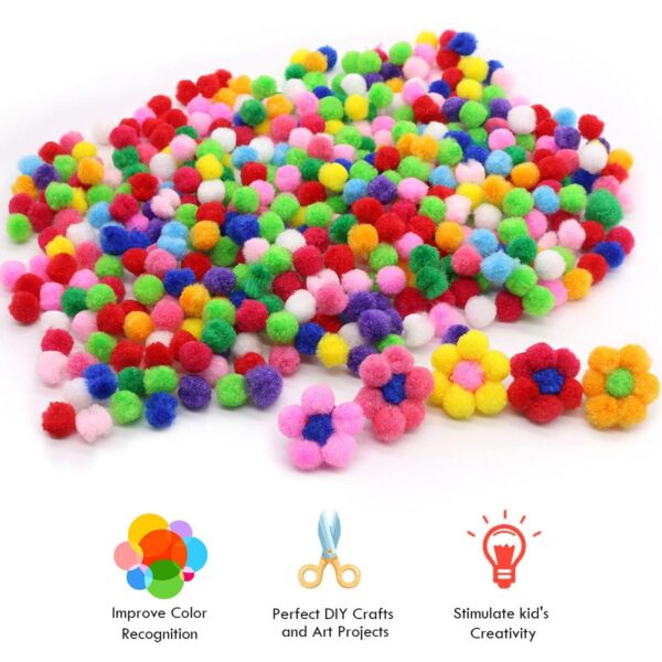71RS0QAiy3L._SL1200_.jpg Kraftella 1000 Pcs 1 cm Pom Poms Felt Balls in Bright & Bold Colors | Pompoms for Crafts & Decorations