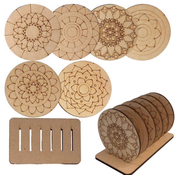 Mandala Art Kit|Craft Materials for Mandala Art Painting Kit for Kids|Gifts for Girls Age 10-12|Gifts for Teenage Girls|Craft Kit of Pack of 6 Coasters with Colour Kit