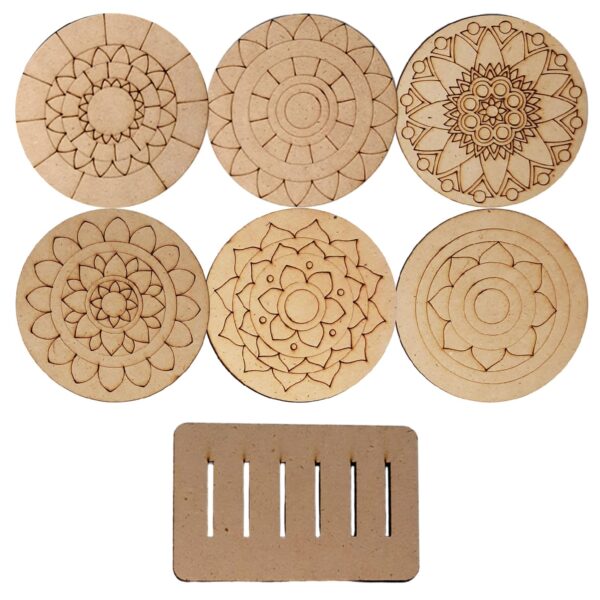 Mandala Art Kit|Craft Materials for Mandala Art Painting Kit for Kids|Gifts for Girls Age 10-12|Gifts for Teenage Girls|Craft Kit of Pack of 6 Coasters with Colour Kit