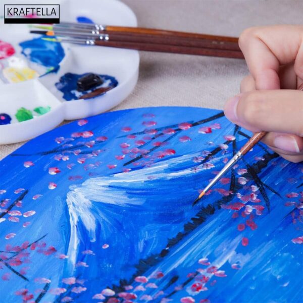 KRAFTELLA 7 Art Brush Set for Artists Painting Brushes Professional Round