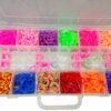 2400 Loom Band Kit for DIY Crafts, Rainbow Loom Band Set with Loom Board for Bracelet Making Bracelet kit for Girls, Colorful Bands for Making Necklace, Charms, Hooks, Rubber Bands, Crochet, Clips, Loom Craft kit