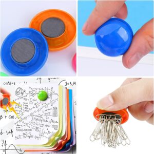 KRAFTELLA Pack of 20 Colorful Opaque Magnet for Magnetic White-Boards - Sticky Stick Notes, Photos, Charts Notice Board/Planning Magnets - Fridge Magnetic Button, 30 mm
