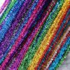 100 Pipe Cleaner Flexible Wired Fibre Chenille Stems 12 inch Multi Color for Hobby Crafts, Scrapbooking, Assortment for Art, Jewelry Making, Craft Projects - DIY Supplies (Glitter)