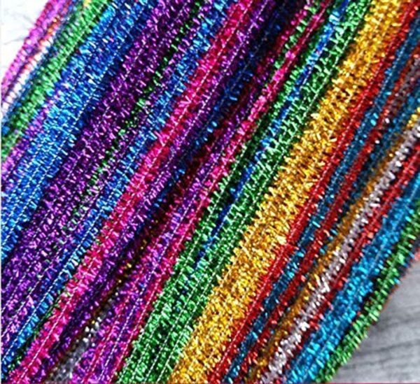 100 Pipe Cleaner Flexible Wired Fibre Chenille Stems 12 inch Multi Color for Hobby Crafts, Scrapbooking, Assortment for Art, Jewelry Making, Craft Projects - DIY Supplies (Glitter)